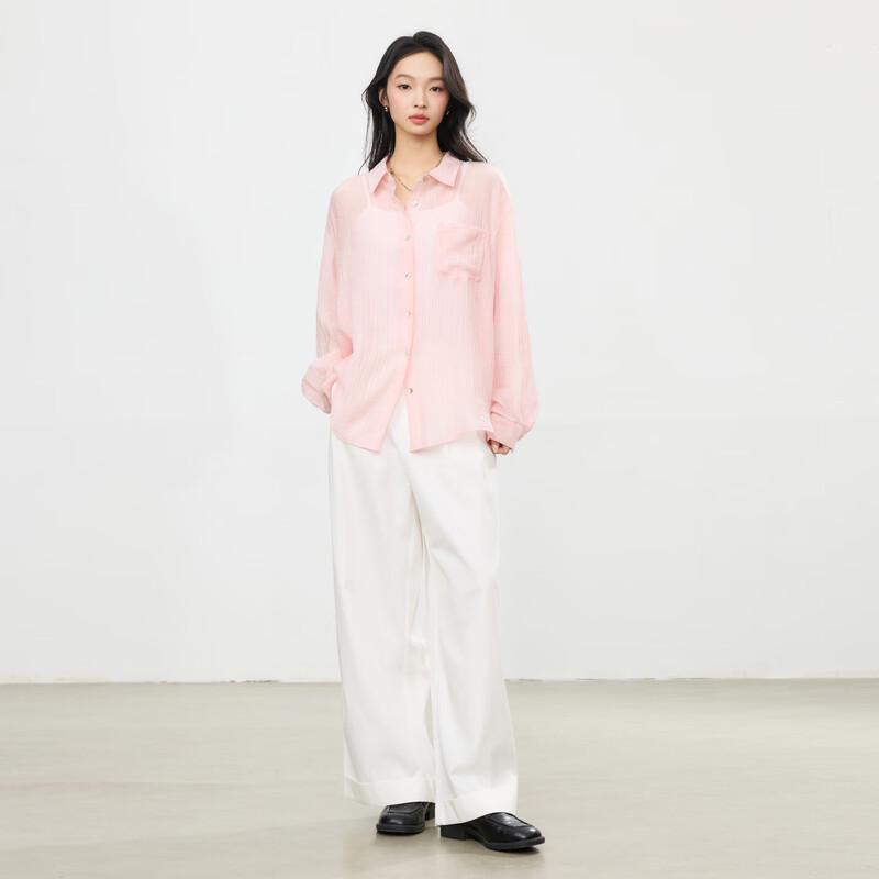 Elva' Island Women's Loose Long Sleeve Casual Shirt
