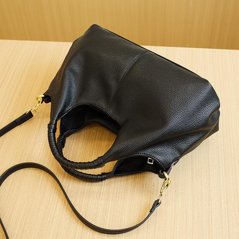 Borsa da Donna Vintage Casual in Morbida Pelle a Tracolla Monospalla Classe Pendolare Borsa Grande Moda Sottospalla Tote Bag