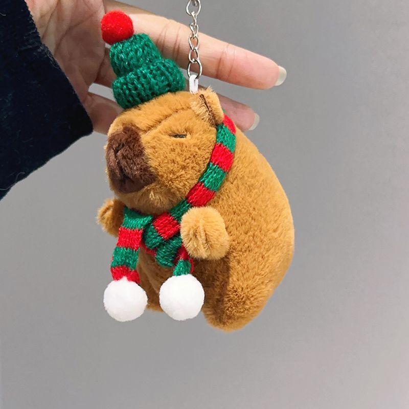 

Cartoon Capybara Pendants Plush Toys Backpack Pendants Keychains Decorative Accessories Cute Dolls Key Chains Desktop Doll