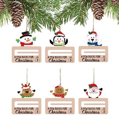Geldhalter Ornament Holz Festlich Hängbar Weihnachten Geldkartenhalter Anhänger Für Familie Freunde Kinder Paare Tochter Sohn