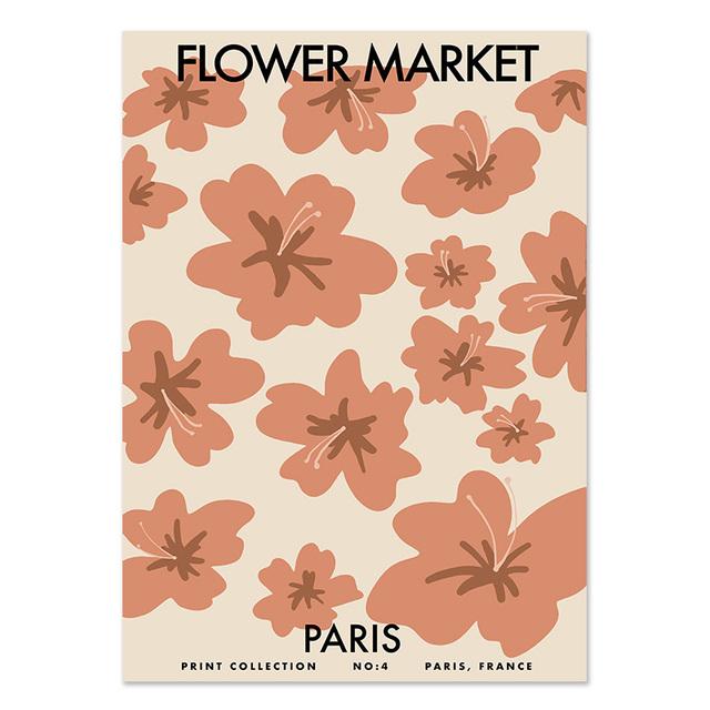 Słonecznik Tulipan Plakaty i Druki Rynek Kwiatowy Abstrakcyjne Malarstwo na Płótnie Nordycki Minimalistyczny Obraz Sztuki Ściennej Salon Dekoracja Domu