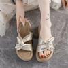 Sweet Pearl Casual Thick-soled Cool Slippers Women Wear Beach Slippers In Summer 2025 Students Thick-soled Flip-flops