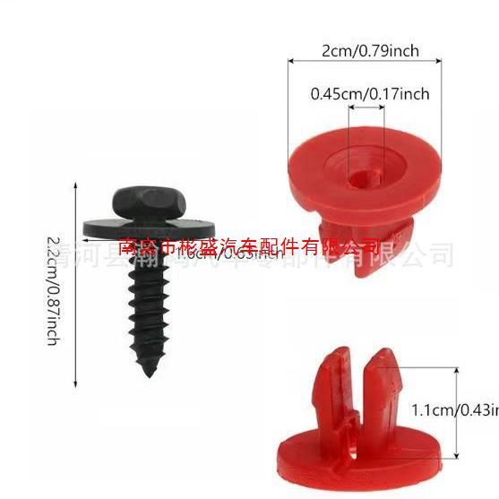 Ford Car Clip Kit: Metal Fenders & Round Head Holders (6x16M) - 10pcs Each, 20pcs Pack.