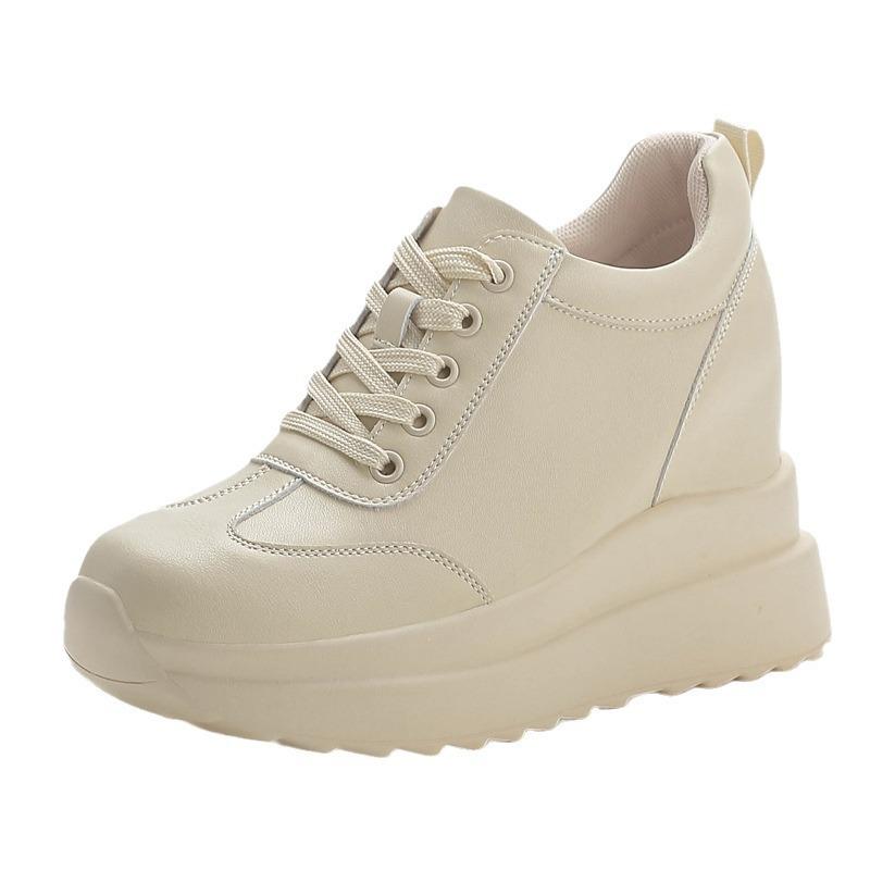 Trend Sunday Autumn and Winter Women's Shoes New Muffin Thick Sole Inner Height Increase Casual Net Shoes Single Pair