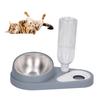Double Dog Cat Bowls with Automatic Waterer Bottle Neck   Tilted Pets Water and Food Bowl Set