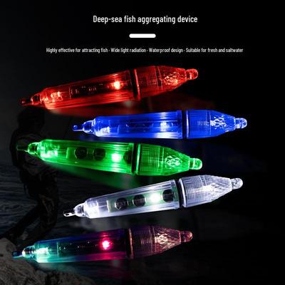 Deep Sea Fish Aggregating Waterproof Lure Lamp with Dual Lighting Modes and Button Battery