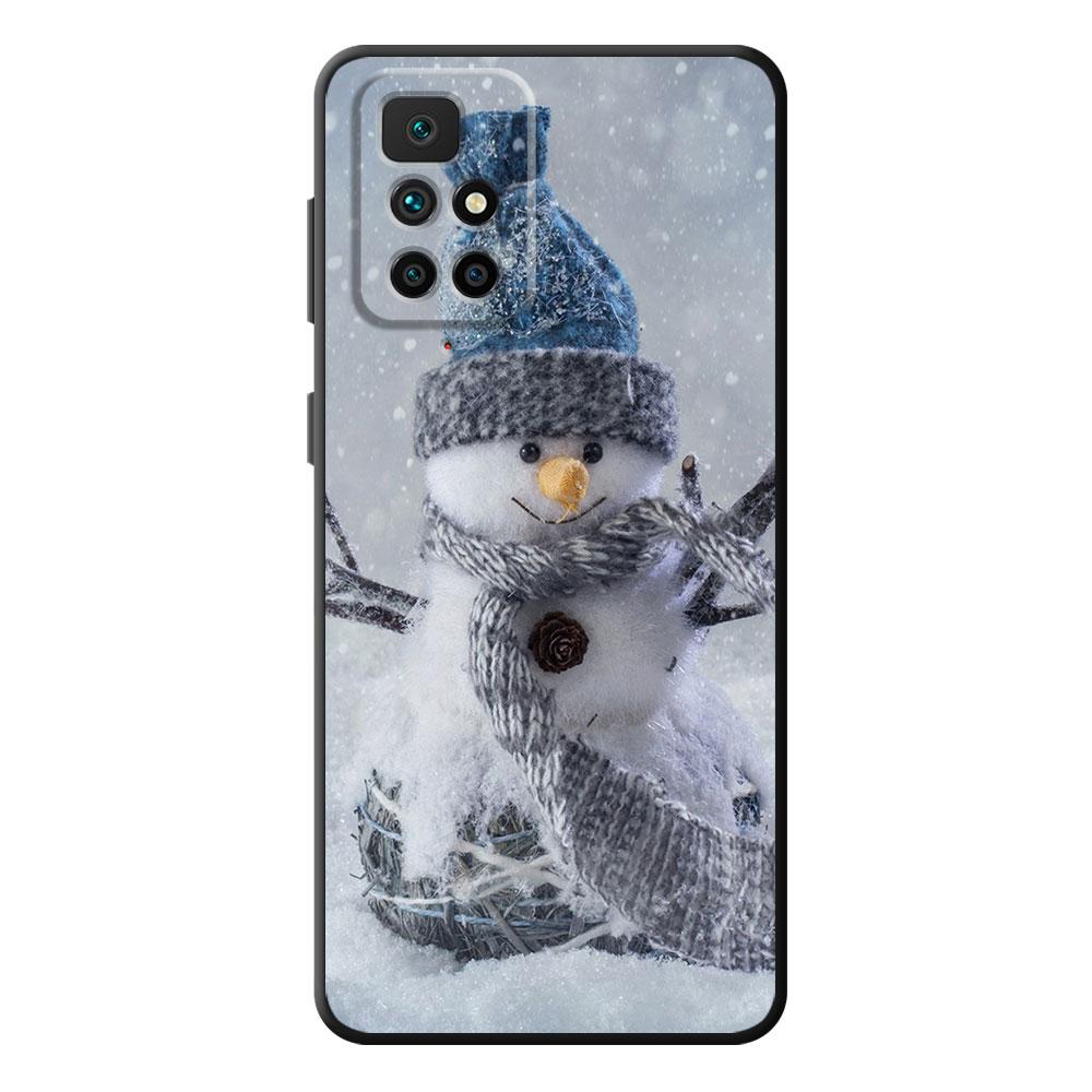 

Противоударный чехол с изображением черного снеговика и Рождества для Huawei P30 Lite P20 Lite P30 Pro P Smart Z P10 P40 Lite E P50 Pro P20 Huawei P10