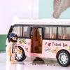 Schulbus-Spielzeugautos, kleine Autos aus Druckguss-Kunststoff, Stadtbus mit Ton und Licht, reibungsbetriebene Autos, Spielspielzeug, Geschenk für Kinder