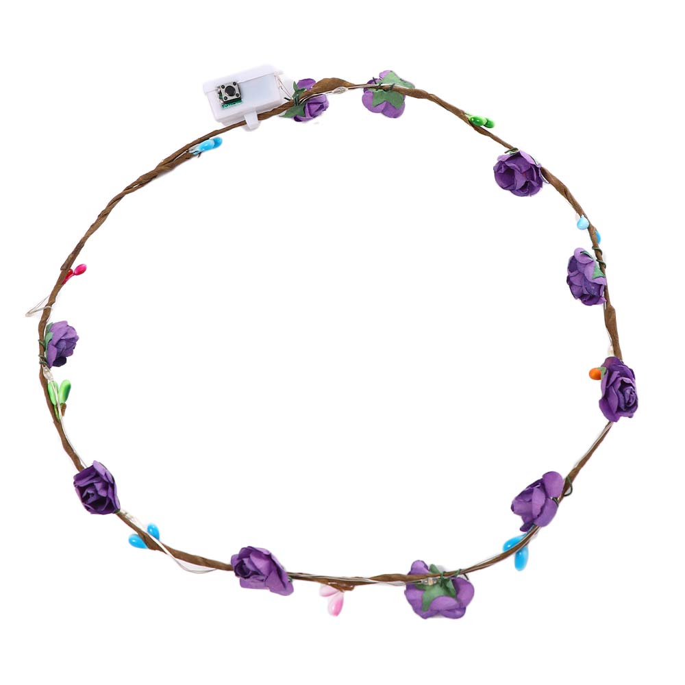 Flower For Bride Vacation Seaside Flower Crowns Wreath Headband Beach Headband Glowing Wreath