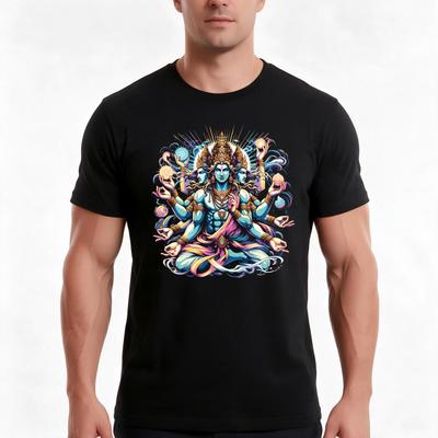 Trimurti Brahma Vishnu Maheswara Tshirt Summer Casual Cotton Tee Oversized Streetwear Tops Vintage Graphic Print