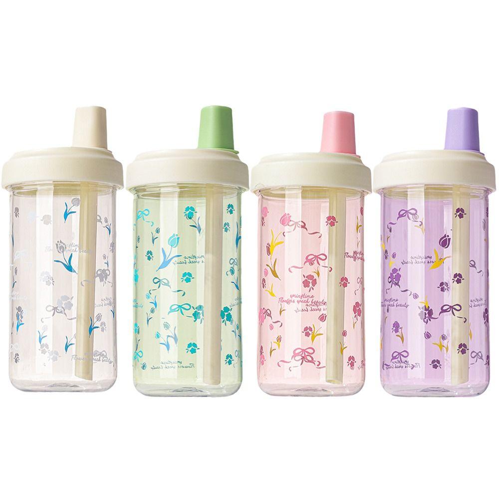 500ml Straw Water Bottle Plastic Milk Tea Drinks Water Cup Fashion Coffee Juice Cups