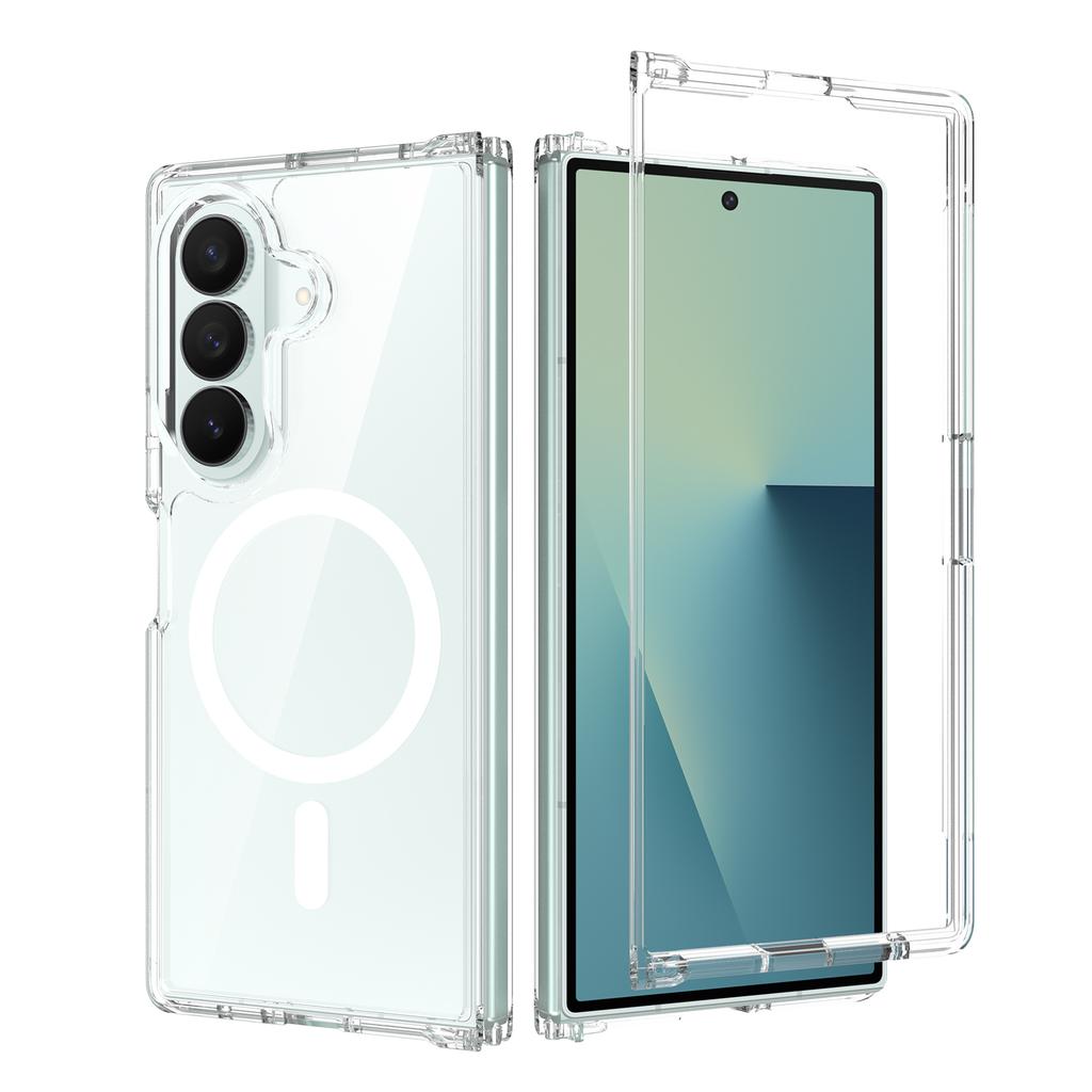 Case for Samsung Galaxy Z Fold 8 Ultra Clear Magnetic Wireless Charging Foldable Reinforced Toughness PC Hard Cover