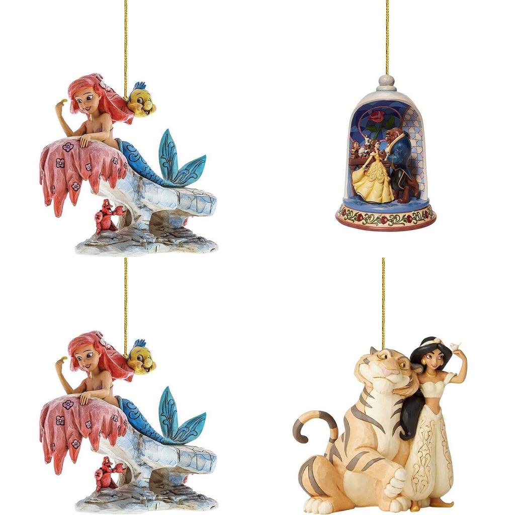 Joyful Christmas Disney Princess Acrylic Pendant Ornaments For Xmas Tree Decor