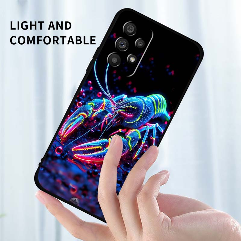 Anime Biology Design Phone Case For Samsung A73 A72 A71 A55 A54 A53 A52 A51 A13 A22 A16 A15 A12 A14 A26 A07 5G Black