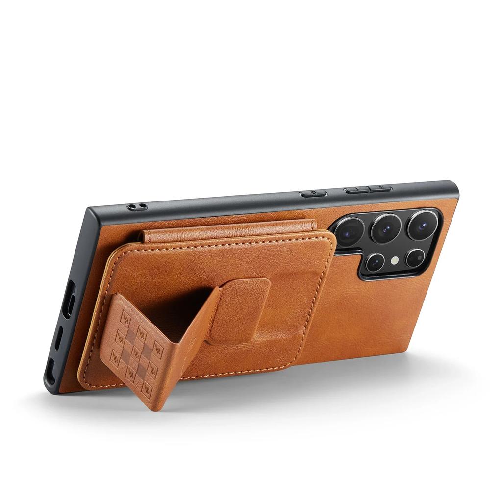 Unsichtbarer Ständer Kartenfach Geldbörse Lederhülle Für Samsung S24 Ultra S23 Plus A55 A35 A25 A15 A14 A24 A34 A54 Magnetische Abdeckung