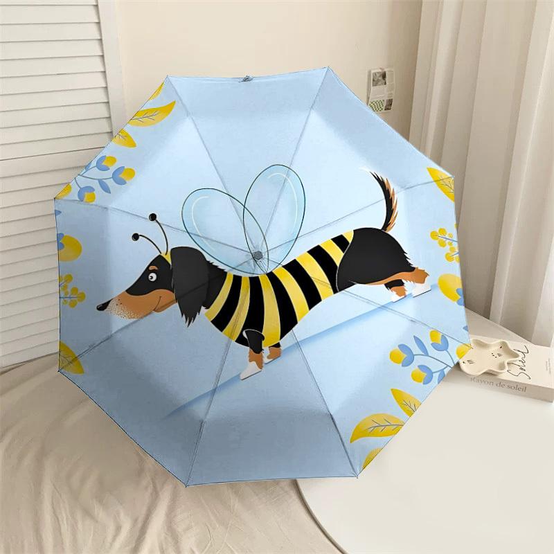 

1PC dog bee Automatic Open/Close Umbrella with Windproof, 8-Rib Sturdy Canopy, Durable Ribs, Fashionable Design, 1312a