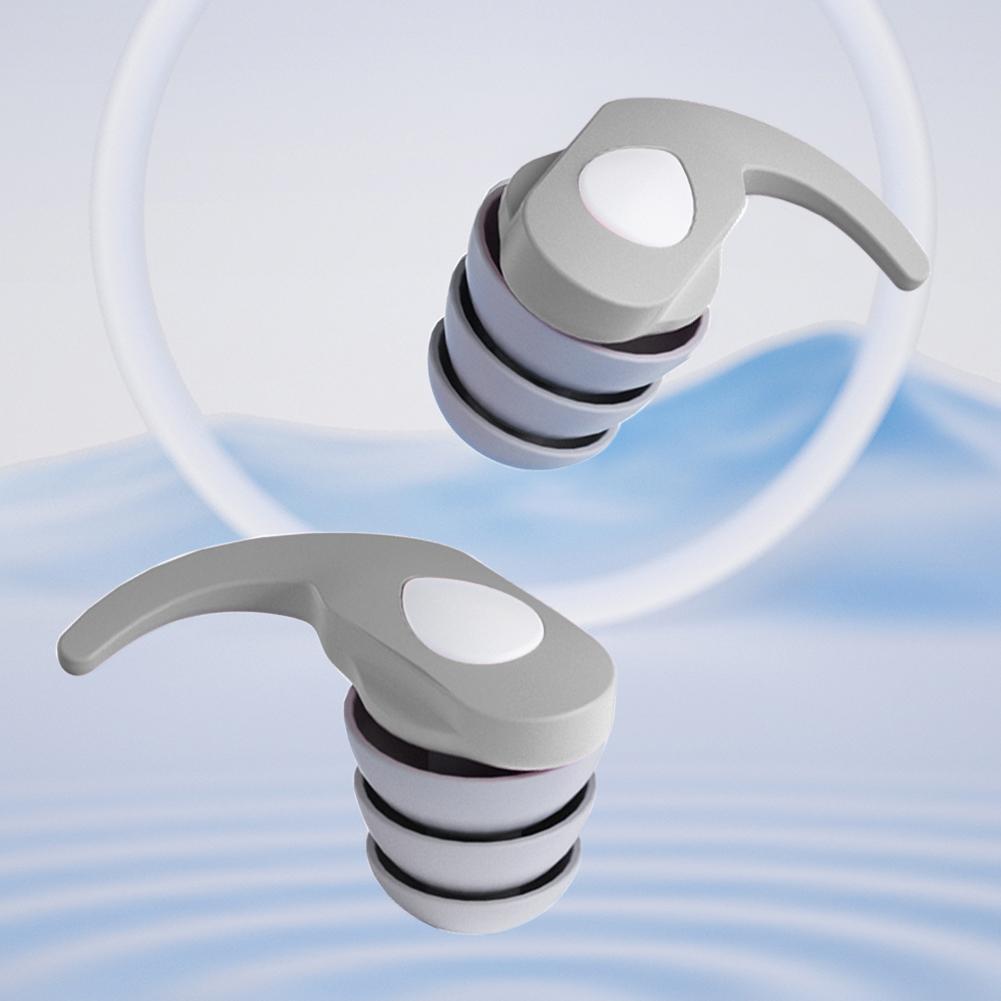 1 Pair Silicone Noise Reduction Earplug Reusable Ear Protection Earplugs Sound Blocking Earplugs for Travel Work Sleep Swimming