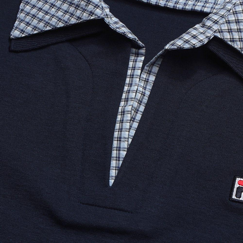 FILA Heritage Short Sleeved Dresses Women's Smoke Blue Polo Collar Moderate F11W628308FDB