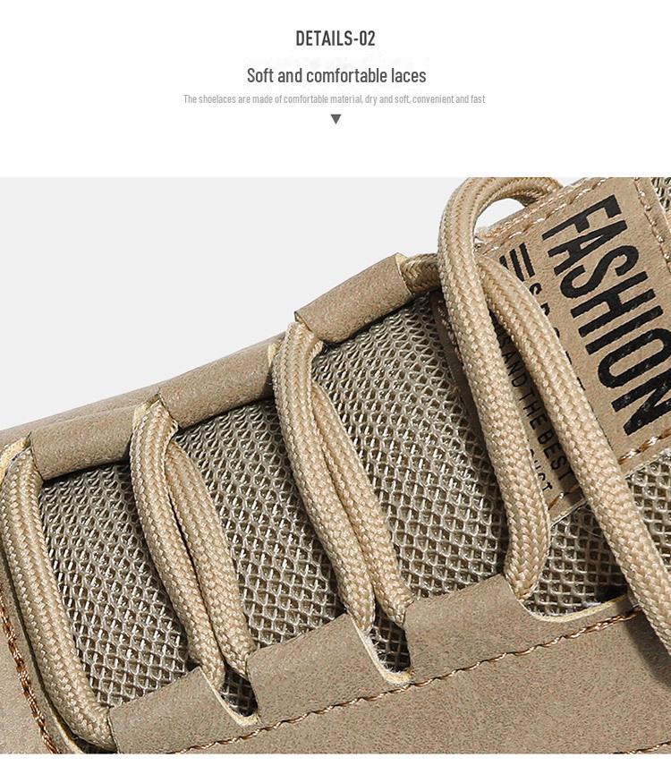 Men's Autumn Breathable Casual Work Shoes: Trendy, Thick-Soled, All-Match Sports Footwear