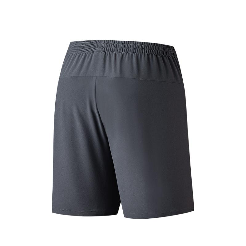 Anta Training Series Solid Color Mid-Rise Comfortable Breathable Versatile Straight-Cut Casual Shorts Men Shorts Gray 952527520-3