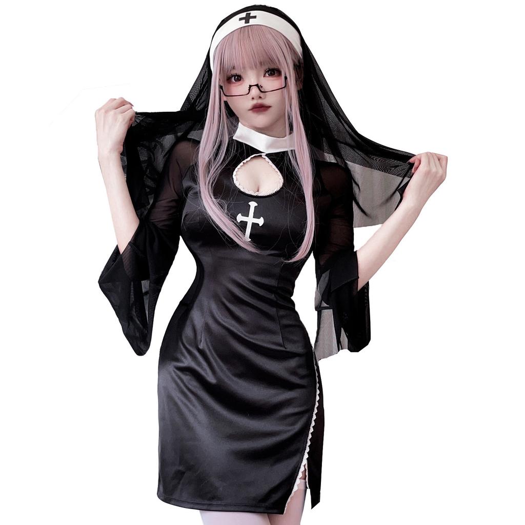 Women's Casual Personality Cosplay Long-sleeved Hooded Zipper Dress