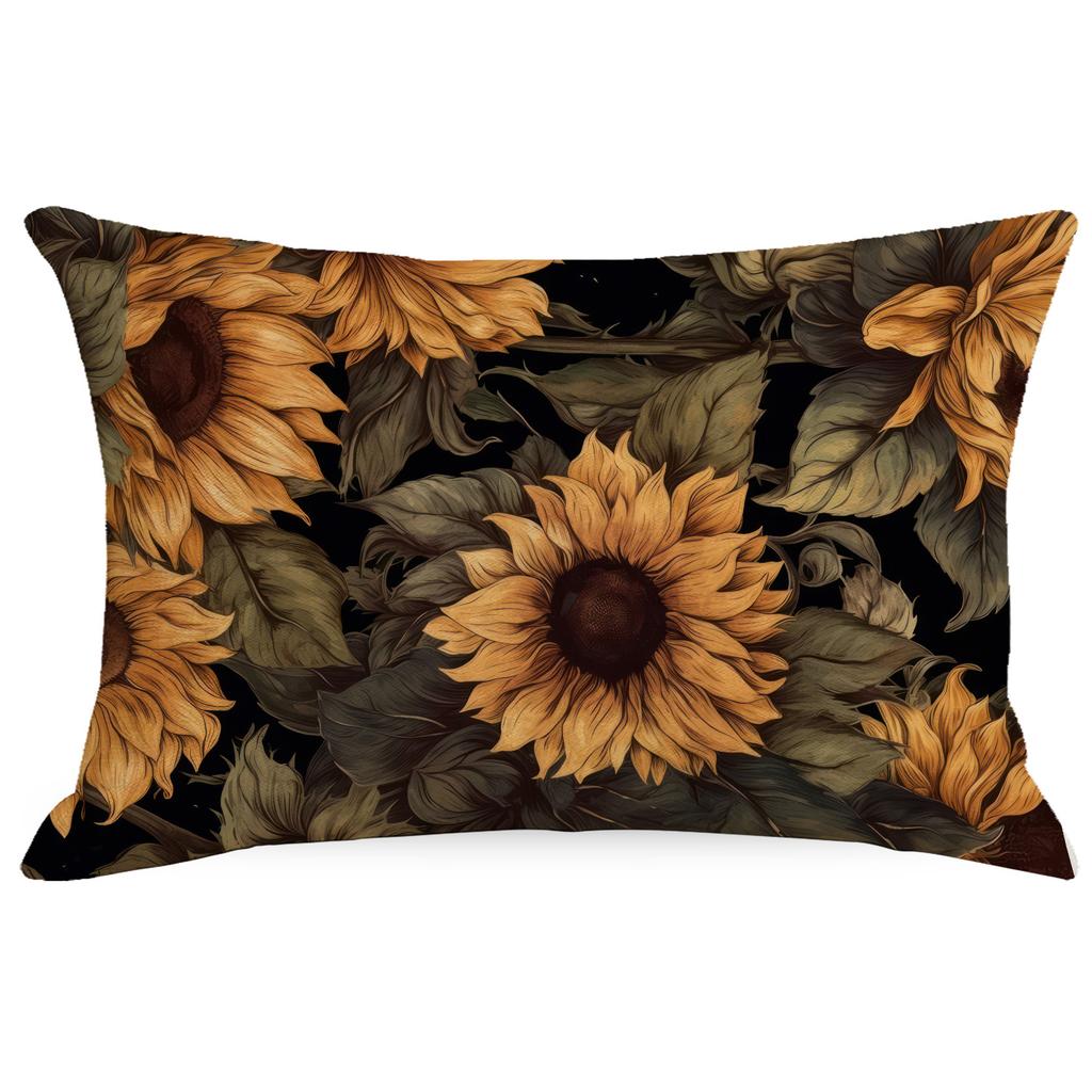 Flowers And Plants Sunflower Linen Pillow New Sofa Pillow Home Printed Pillow Case Premium Durable Quality Useful