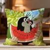 Fashion T-Tthe Little Mole Cushion Cover Soft Washable Pillow Case Multi-Scene For Couch Bed Travel Office Use