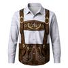 Herren Oktoberfest 3D-Druck Locker geschnitten Langarmhemd mit Reverskragen Vintage Lässig Outdoor Festival Party Atmungsaktives Oberteil