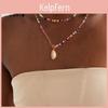Bead Shell Bohemian Colorful 17km Necklace For Women Summer Short Beaded Collar Clavicle Choker Necklace Female Jewelry