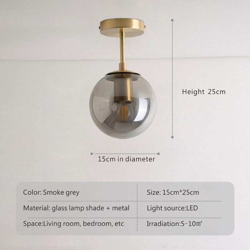 E27 Plafon Sticlă Iluminat Minimalist Modern Lampă de Plafon Rotundă cu Glob de Sticlă Lampă de Hol Lumini Creative pentru Camera de Zi