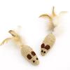 2Pcs Rope Mouse Cat Toys Rat Shape Cat Chew Toy with Feather Tail Interactive Kitten Kicker Toys Stimulate Hunting Instincts for Indoor Cats