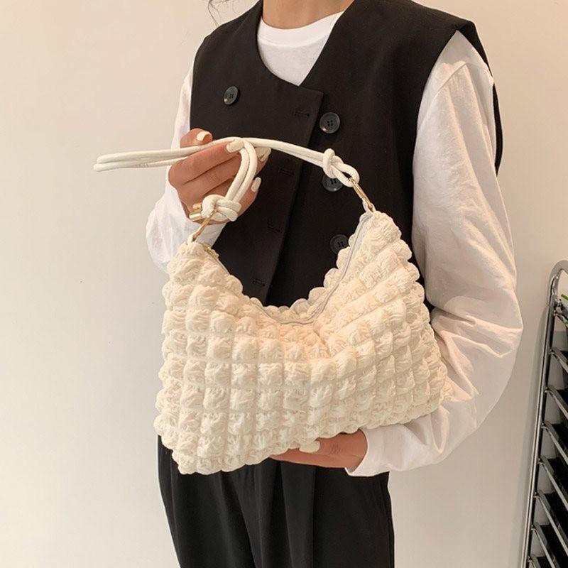 Trendy Large Quilted Tote Bag Ideal For Spring Summer Fashion And Casual Outfits