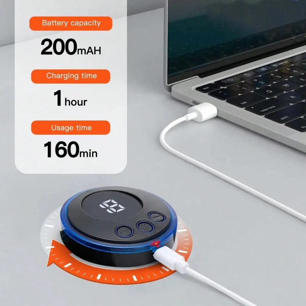 Estimulador Muscular Inalámbrico 5 en 1:Recargable por USB, 19 Velocidades, Fitness para Todo el Cuerpo, Entrenamiento Abdominal y de Cadera, Masajeador Miofascial