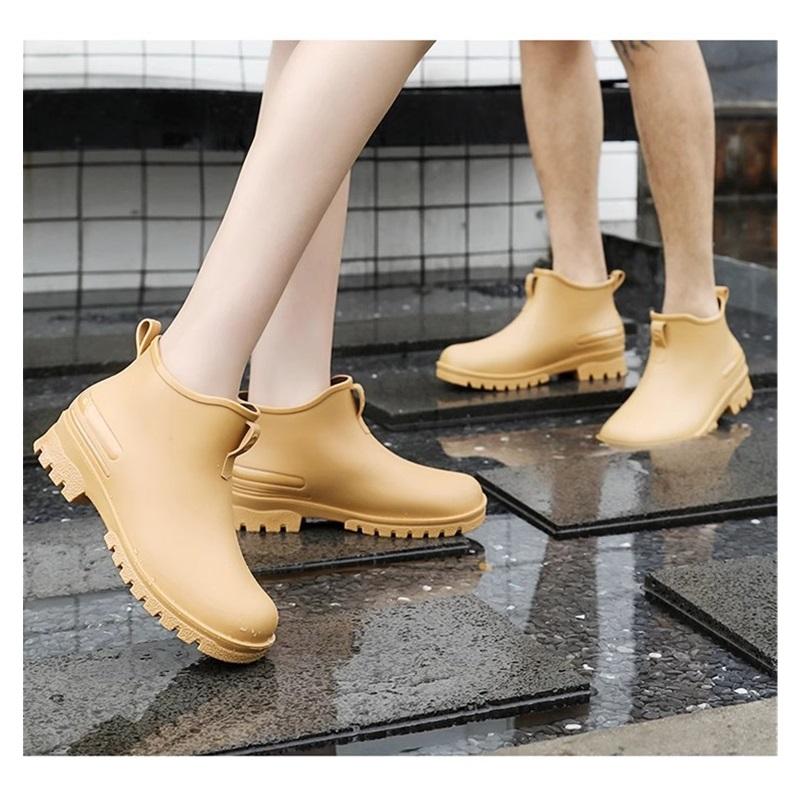 Korte Enkel Regenlaarzen Waterdicht Antislip Rubberen Schoenen Voor Mannen Vrouwen Buitenwerk Chelsea Stijl