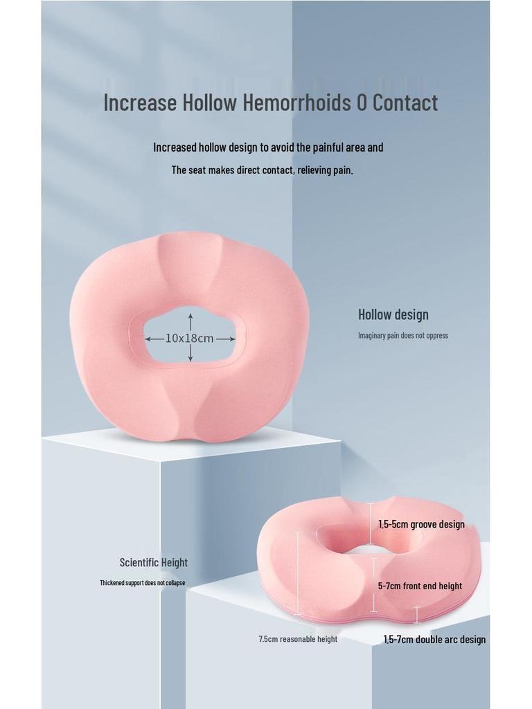 Memory Foam Hemorrhoid Relief Cushion - Round, Universal, and Ideal for Long Sitting