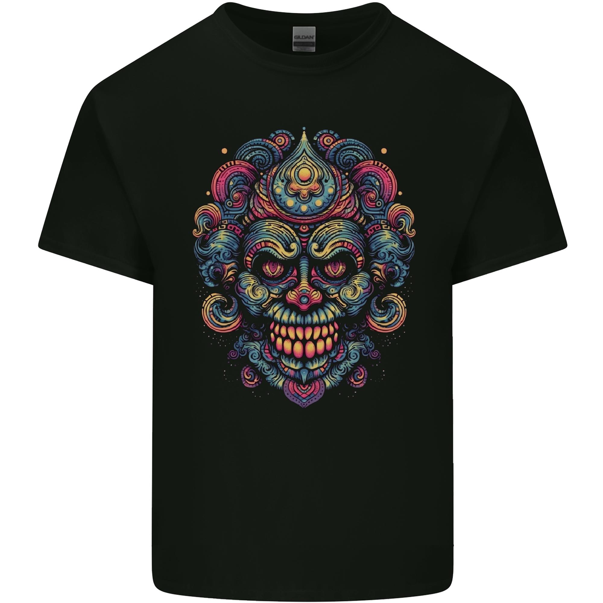 An Evil Clown Mask Skull Unisexs Light Cotton TShirt S