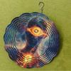 10 Inch Fantasy Wind Spinner 2D Metal Garden Art with Human Eye Design for Indoor Outdoor Decor Thanksgiving Christmas Easter