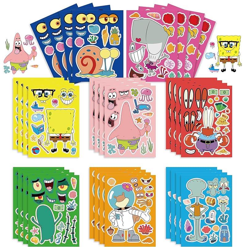 

KRGNPLE Набір із 16 наліпок із персонажами, DIY для дітей, Взаємодія батьків і дітей, Подарунок (Б)