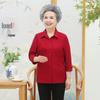2026 New Style Plus Size Long Sleeve Tops for Elderly Women - Summer & Spring Grandma Shirts