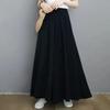 Plus Size Women's Casual Wide-Leg Skirt Pants - Summer Elastic Waist Slimming Design