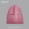 Autumn and winter smiley face wool hat women's loose big head circumference cold hat thickened warm ear protector knitted hat