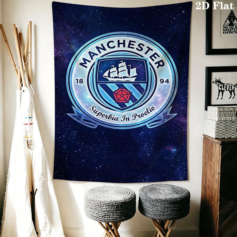 Manchester Football Club Crest Threepiece Set 1 Duvet Cover 2 Pillowcase Without Core Soft And Comfortable Bedding Set