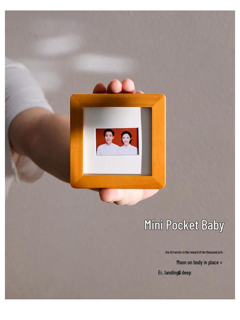High-End 2-Inch Solid Wood Rounded Corner Photo Frame for Couples, Children, and Best Friends - Tabletop Mini Frame
