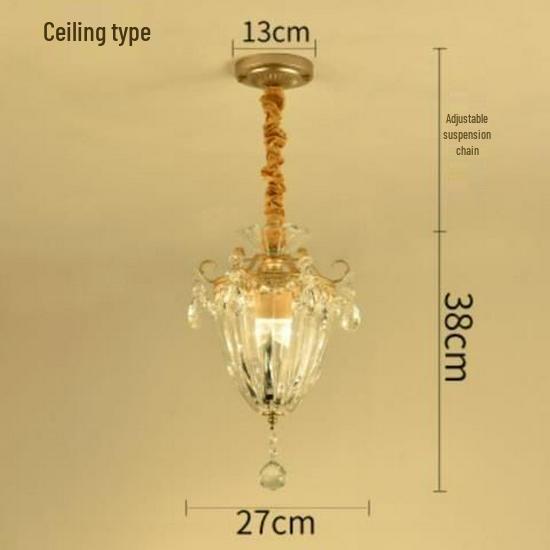 Crystal Chandelier for Bedroom, Hallway, or Living Room - European/American Style, 2025 Model