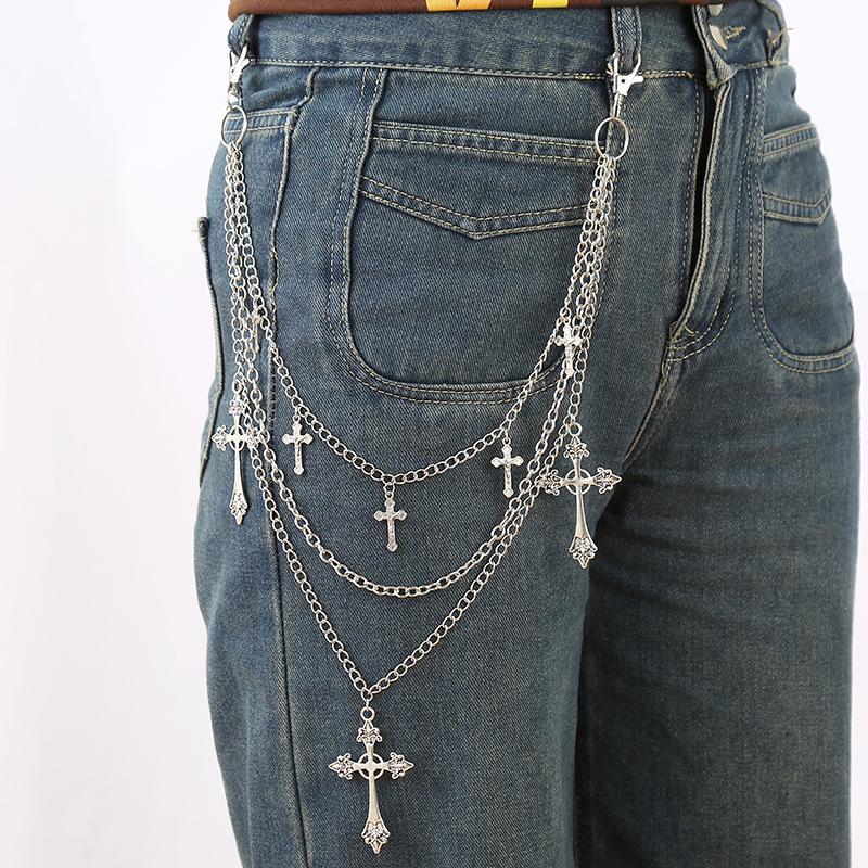 

Dark Cross Waist Multi-layer Gothic Punk Chain Pants - Hot Selling Niche Design Accessories