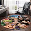 One Piece Print Round Rug, Washable Floor Carpet, For Entryway Dorm Laundry Room Office Study, Home Decor Birthday Christmas Gift