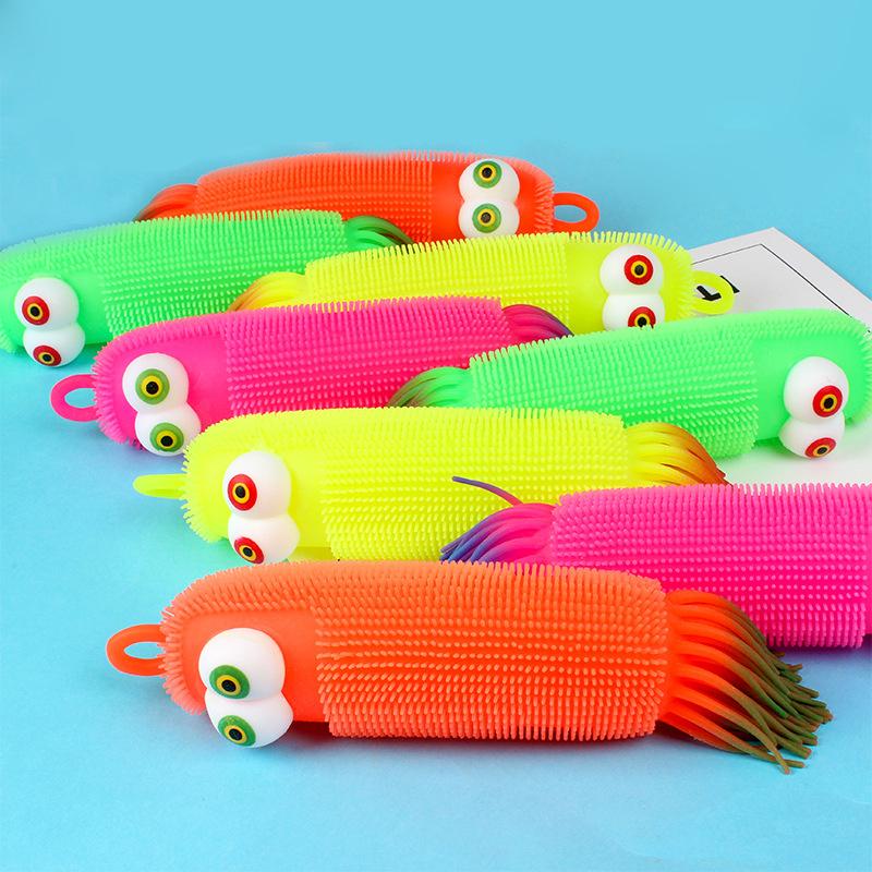 

Funny Adult Decompression Vent Ball Glowing Toy Big Caterpillar Animal Squeeze Toy Neat Children s Toy Glowing Glowing Octopus