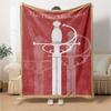 The Three Musketeers Theme Printed Blanket - Perfect for Couch, Bed, Travel & Outdoor Use | Machine Washable, Cozy & Durable.