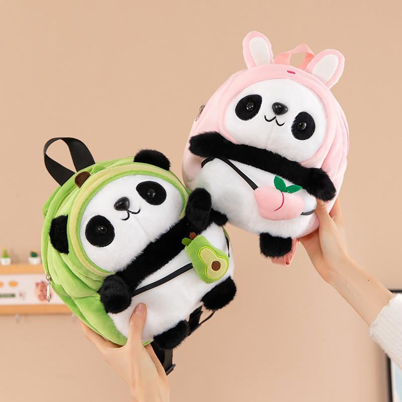 Panda Plush Backpack For Kids With Soft Cotton Filling And Animal Design