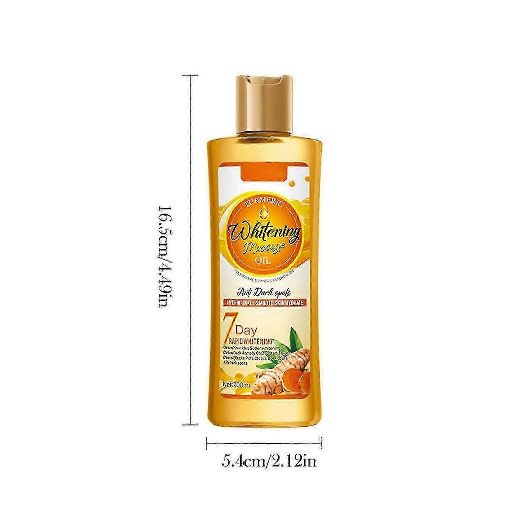 Turmeric Super Whitening Oil for Skin Lightening - 200ml Natural Turmeric Oil for Brightening and Radiant Complexion
